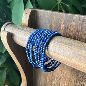Lapis faceted bracelet